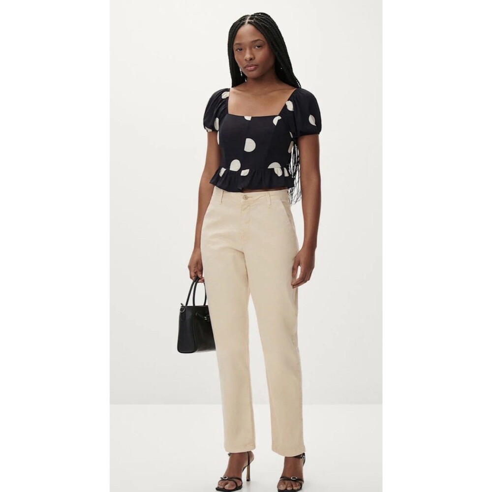 NWT Crop Top Blouse Polka Dot Size S